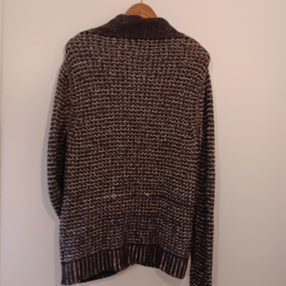 Rag & Bone Target Neiman Marcus Black Gray Knit Shawl Collar Cardigan Medium - Picture 5 of 7